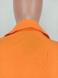 Solid Long Sleeve V Neck Shirt Dress QZYD-1148