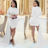 Solid Long Sleeve Bodycon Mini Dress BY-5876