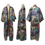 Casual Printed Long Cloak Coat (Without Belt)YF-10173