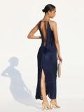 Sexy Hollow Out Backless Long Evening Dress ZSD-0492