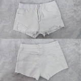 Denim White Skinny Jeans Shorts YIY-5349
