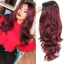 Gradient Color Centre Parting Long Wavy Wigs BMJF-K09