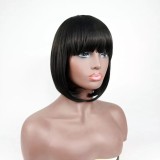 Blunt Bangs Short Straight Bob Wigs BMJF-741