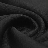 Elegant Solid One Shoulder Bow-knot Split Midi Dress BY-5933