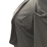 Solid Puff Sleeve Long Sleeve Blazer Coat BY-5932