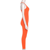 Solid Color Slim Jumpsuit XEF-K21Q04915