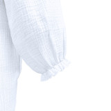 Solid One Shoulder Long Sleeve Pockets Jumpsuit ASL-6595