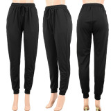 Plus Size Solid Casual Sports Pants OY-6376