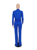 Plus Size Solid Cami Top+Coat+Pants 3 Piece Sets ZDF-31229