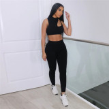 Sexy Hollow Slim Tank And Pants 2 Piece Sets XEF-K22S12747