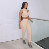 Sexy Hollow Slim Tank And Pants 2 Piece Sets XEF-K22S12747