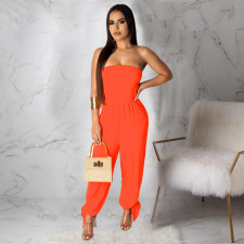 Solid Sexy Off Shoulder Strapless Jumpsuit ML-7478