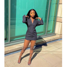 Black Sexy Long Sleeve Mini Dress BN-834