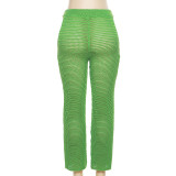 Sexy Knit Hollow Out Loose Pants XEF-18489