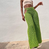 Sexy Knit Hollow Out Loose Pants XEF-18489