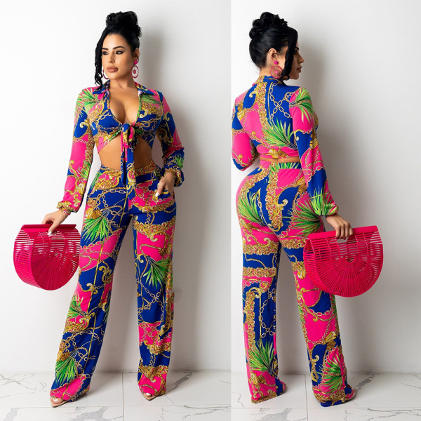 Fashion Print Two Piece Pants Set GOSD-OS6242