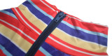 Plus Size Sexy Striped Long Sleeve Crop Top+Bodysuit 2 Piece Sets MUE-7170