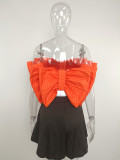 Sexy Big Bow-Knot Crop Top MUE-3391
