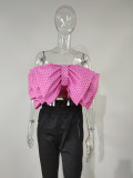 Sexy Big Bow-Knot Crop Top MUE-3391