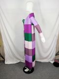 Block Color Tube Top Dress+Long Coat Two Piece Set QYF-5033
