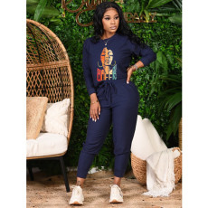 Casual Printed Long Sleeve 2 Piece Pants Sets GCNF-0067Q1