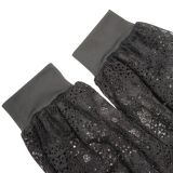 Black Sexy Lace Patchwork Long Sleeve 2 Piece Pants Sets YF-10214