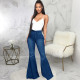 Plus Size Denim High Waist Flared Jeans Pants HSF-2622