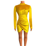 Velvet Long Sleeve Mini Dress GOSD-OS6363