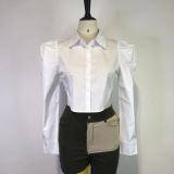Fashion Lapel Long Sleeve Shirt GWDS-6619
