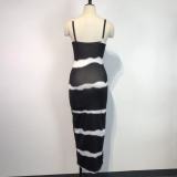 Printed Fashion Sexy Sling Maxi Dress GWDS-210616