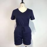 Casual T-shirt And Shorts Two Piece Set GWDS-210523