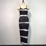Printed Fashion Sexy Sling Maxi Dress GWDS-210616