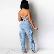 Ripped Fashion All-match Tassel Jeans GMFF-T240