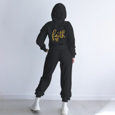 Plus Size Casual Hoodie Pants Two Piece Sets YH-5276