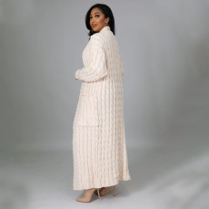Casual Knitted Full Sleeve Long Sweater Cardigan GOSD-6813