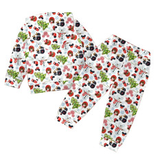 Kids Christmas Print Hooded Casual Two Piece Pants Set GYMF-YM050
