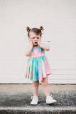 Kids Girls Tie Dye Print Sleeveless Dress GYMF-YM038