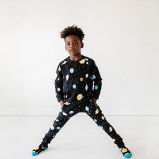 Kids Starry Sky Print Long Sleeve Two Piece Pants Set GYMF-YM053