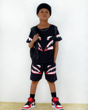 Kids Printed T-Shirt Shorts 2 Piece Set GYMF-YM032