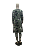 Plus Size Printed Cami Top+Long Cloak+Pants 3 Piece Sets JRF-3711