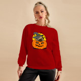 Plus Size Halloween Print Sweatshirts Tops YH-5279