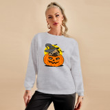 Plus Size Halloween Print Sweatshirts Tops YH-5279