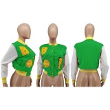 Casual Patchwork Long Sleeve Baseball Jacket CJF-3082