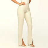 Casual Slit High Waist Micro Flared Pants  GWDS-221024