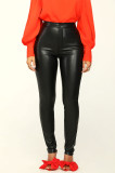 Fashion PU Leather High Waist Pencil Pant GWDS- 221023