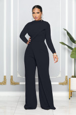 Fashion Solid Color Long Sleeve Jumpsuit MIL-L366