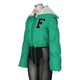 Polar Fleece Letter Embroidery Large Lapel Jacket ZSD-0507