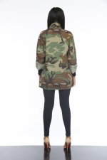 Plus Size Casual Camouflage Print Coat ME-Q045