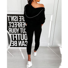 Casual Hooded Long Sleeve And Pants Two Piece Set GDYF-6623