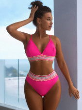 Sexy Patchwork Swimsuit Two Piece Set CSYZC758Q
